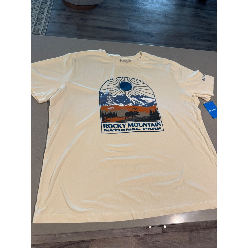 NWT Columbia Sportswear Rocky Mountain National Park Graphic T-Shirt Men's 2X